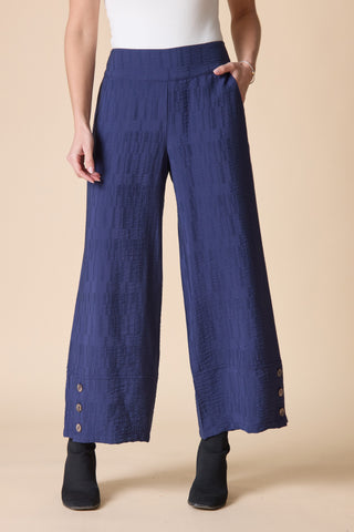Habitat Rayon Jacquard Button Hem Pant
