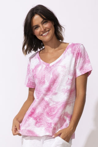 Escape by Habitat Ocean Marble V-Neck Tee