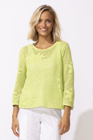 Escape by Habitat Floral Crochet Pullover