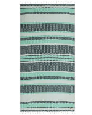 Sand Cloud Towel Jade Dobby Stripe