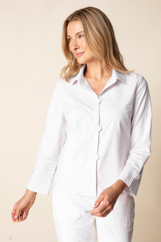Habitat Perfect White Travel Shirt - Tab Details