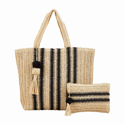 Straw Tote Set