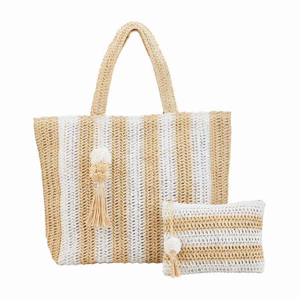 Straw Tote Set