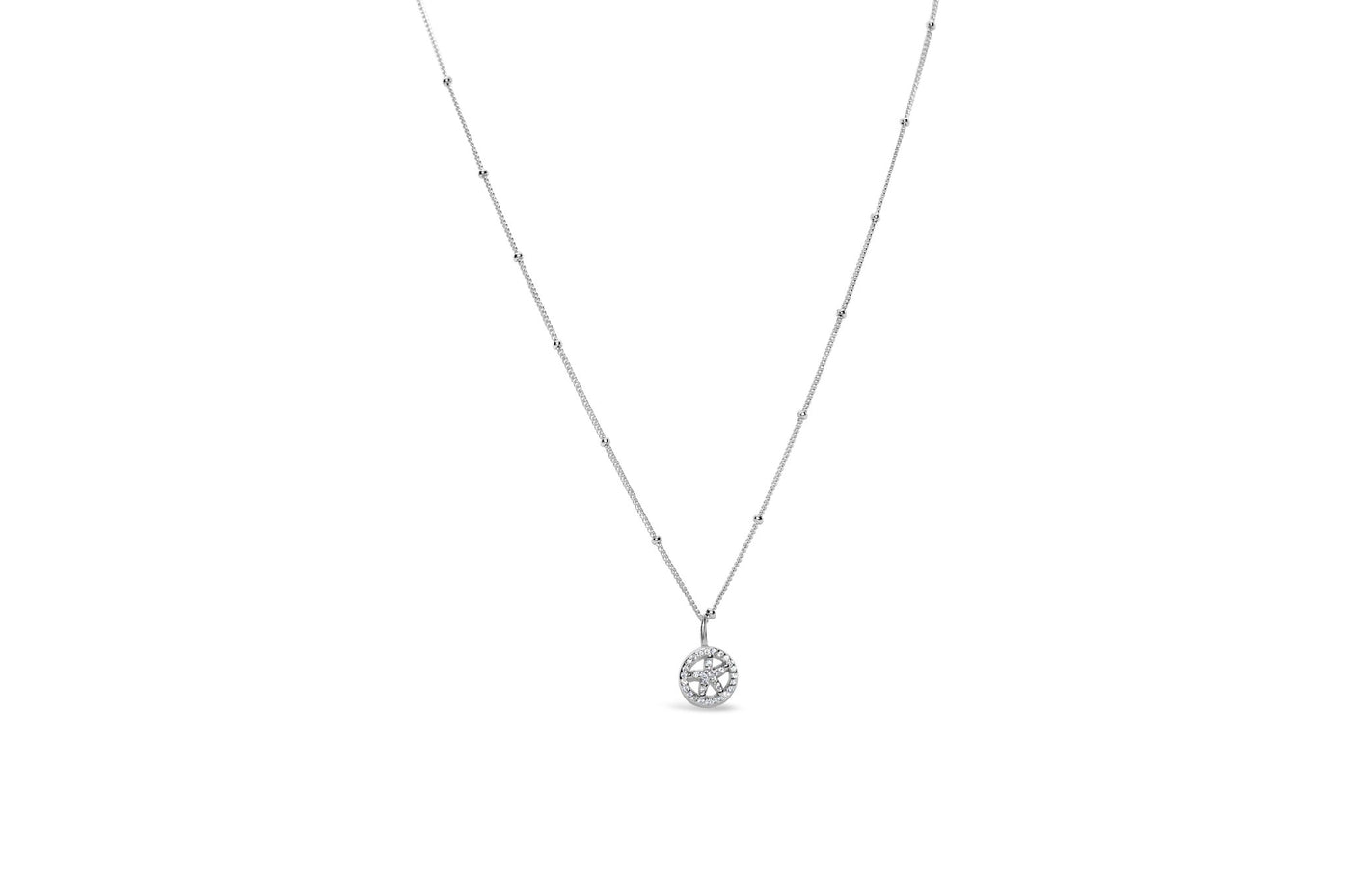 Stia by the Sea Pavé Starfish Circle Necklace