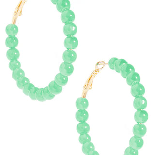 Zenzii Large Glass Bead Hoop Earring