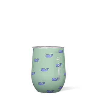 Corkcicle 12oz Vineyard Vines Whales Stemless Cup