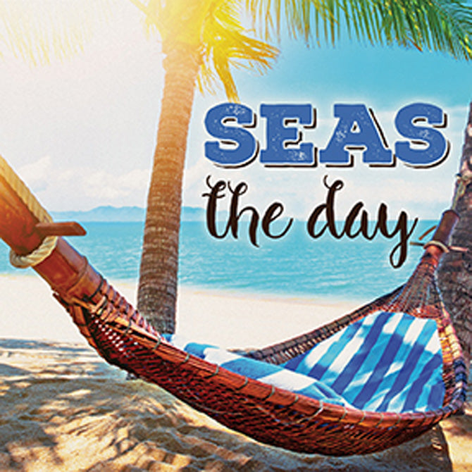 Seas the Day Square House Coaster