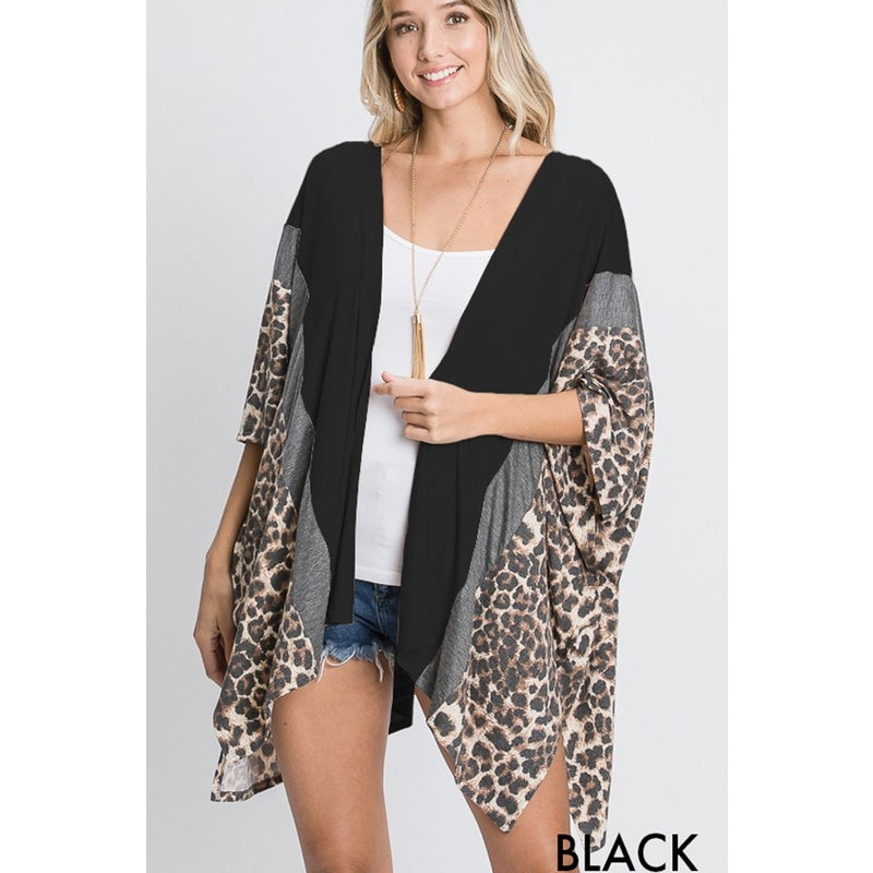 Leopard Draped Cardigan