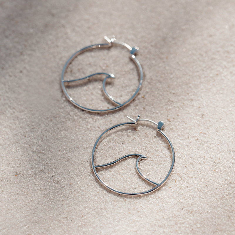 Pura Vida Large Wave Hoop Earrings