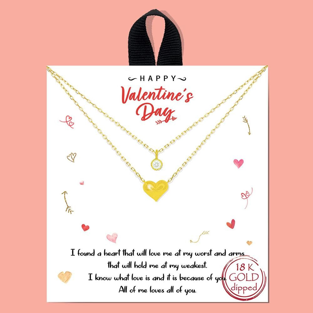 Valentine's Necklace Gift Mini Heart+Accessory