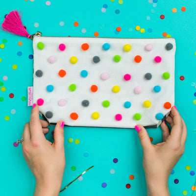 Large Pom Pom Pouch