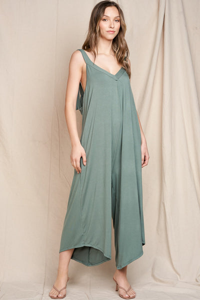 Tie Strap Sleeveless Jumpsuit