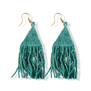 Lexie Solid Beaded Fringe Earrings