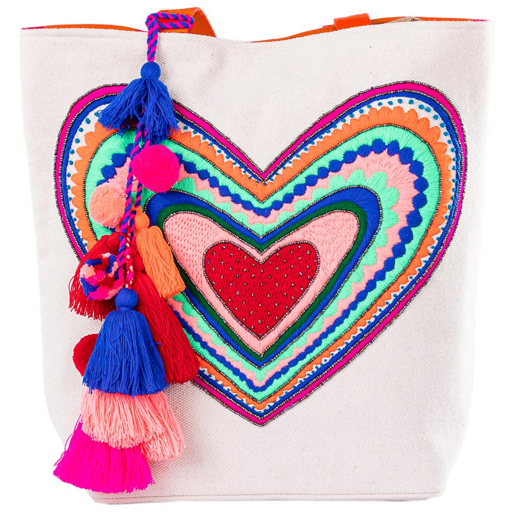 Katydid Heart Handbag or Beach Bag