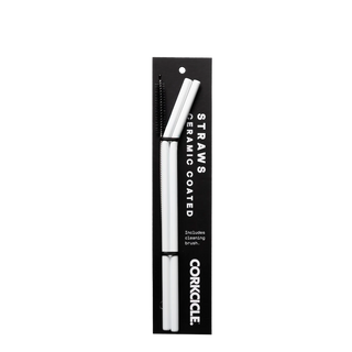 Corkcicle  Ceramic Coated Glass Straw Set