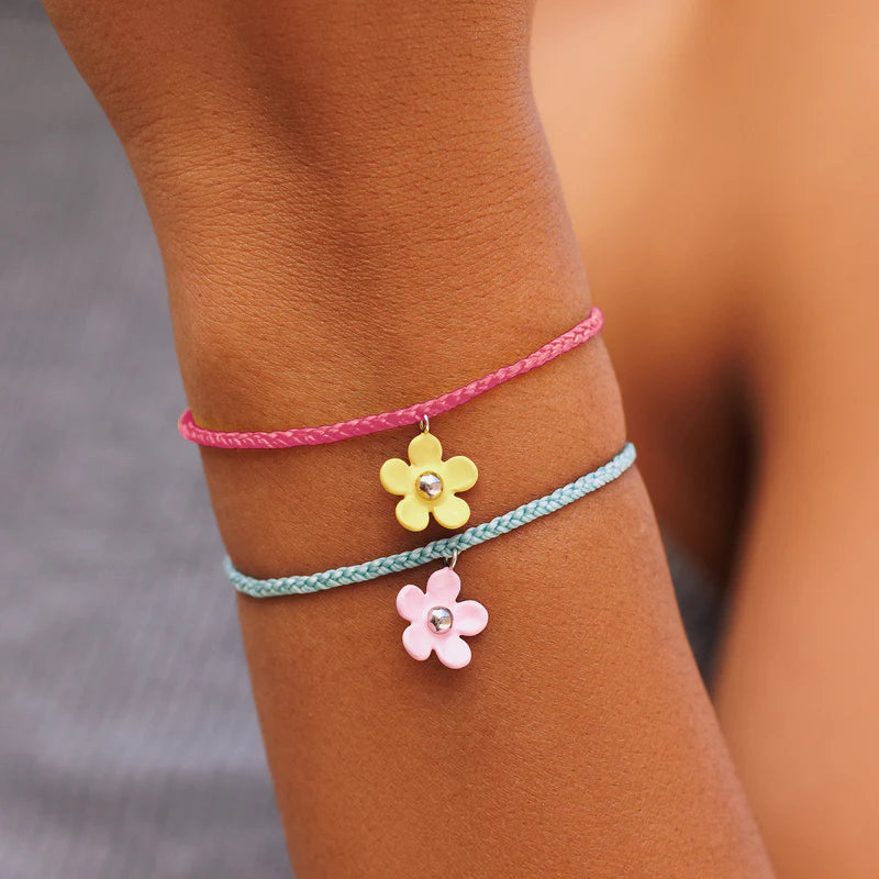 Pura Vida Solstice Enamel Pink Flower Bracelet