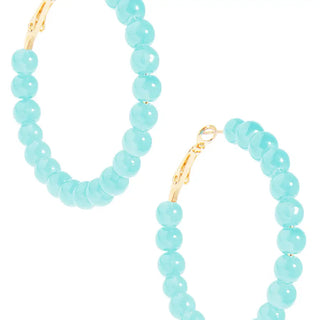 Zenzii Large Glass Bead Hoop Earring