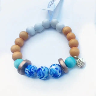 Aqua Chino Stacking Bracelet