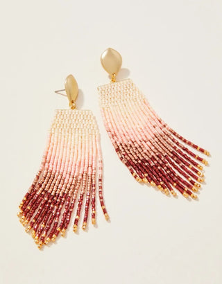Boho Pink Bitty Beaded Earrings