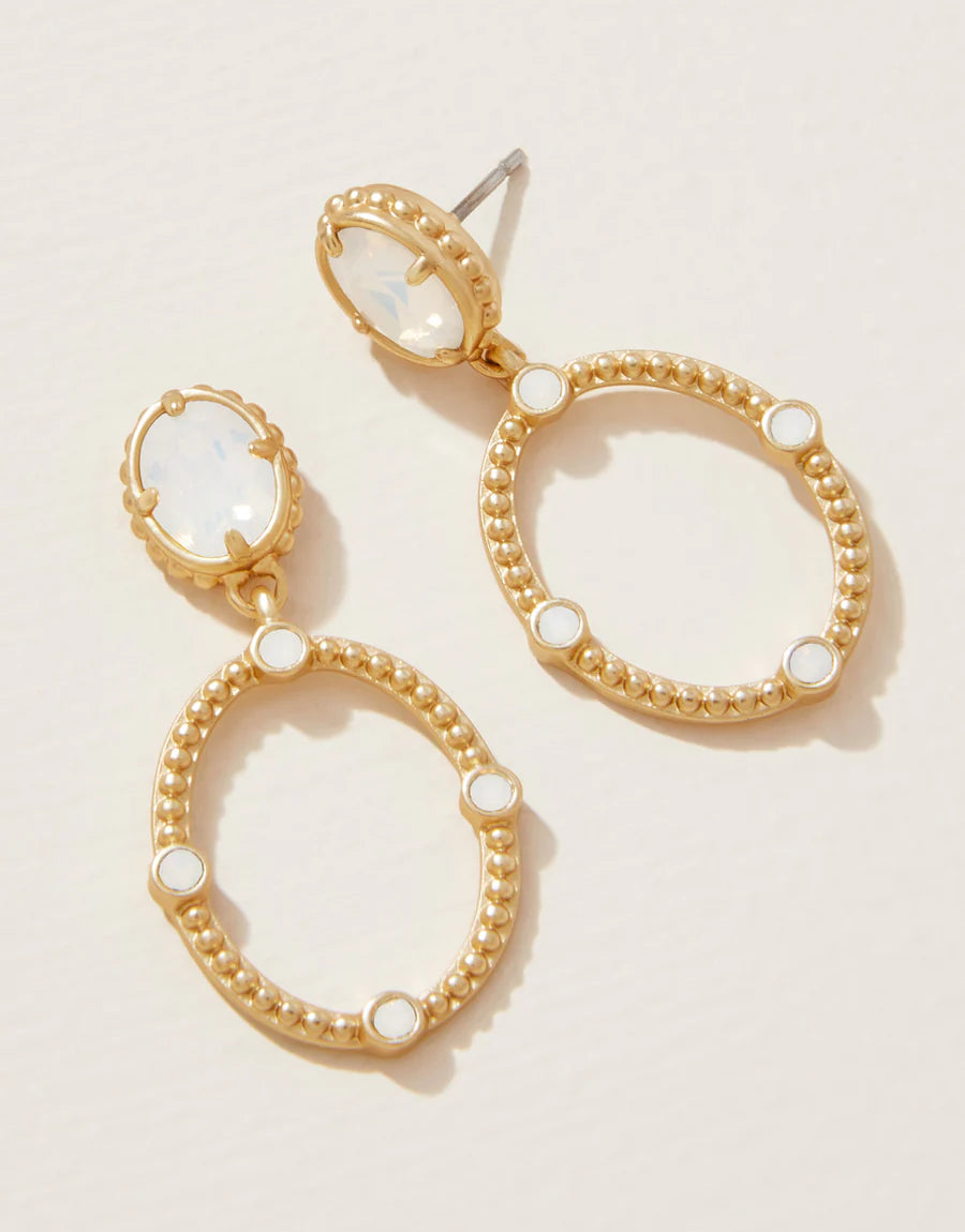 Cristal Oval Drop Earrings