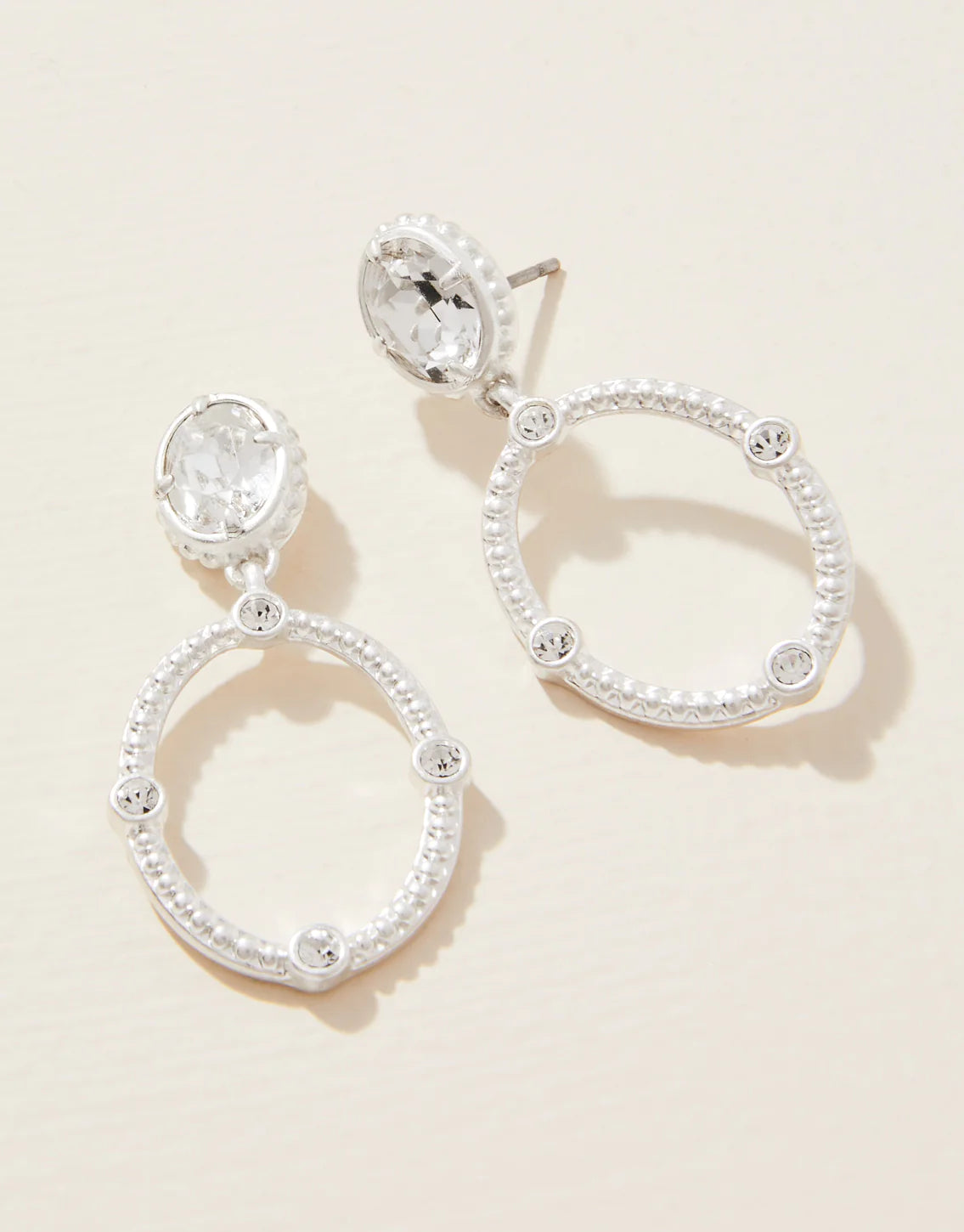 Cristal Oval Drop Earrings