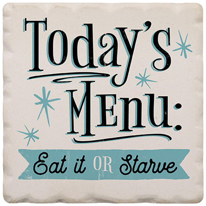 Today's Menu Square House Coaster