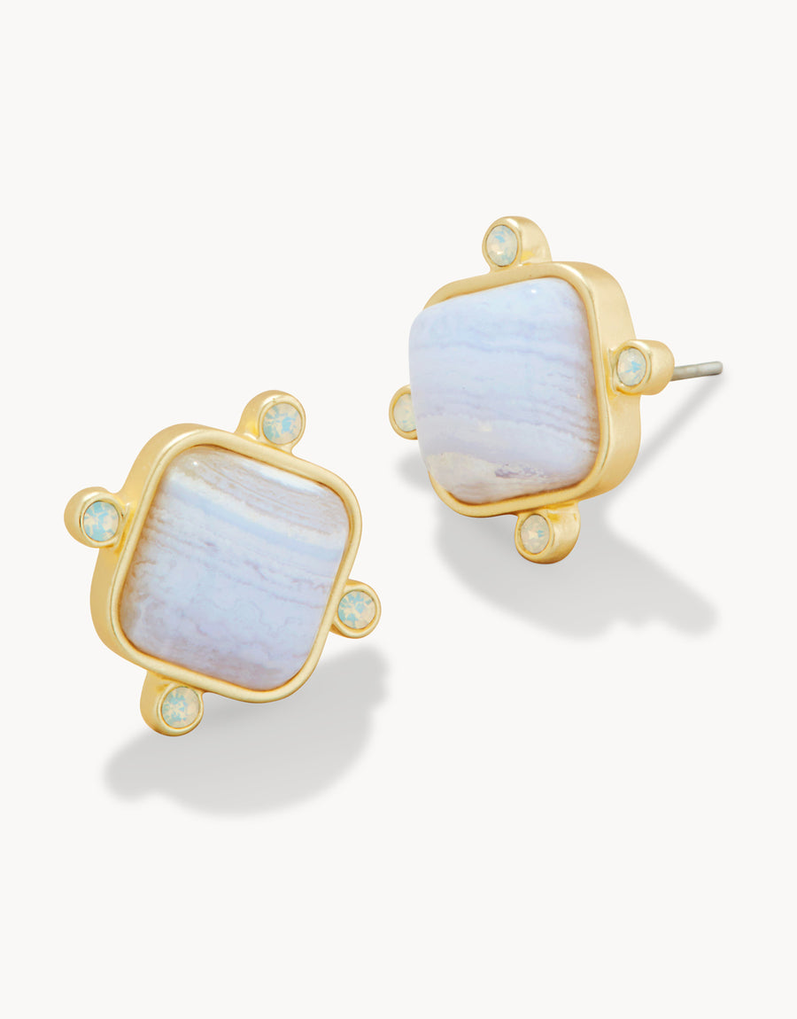 Stone Stud Earrings