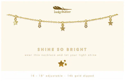 Lucky Feather Dainty Dangle Necklace