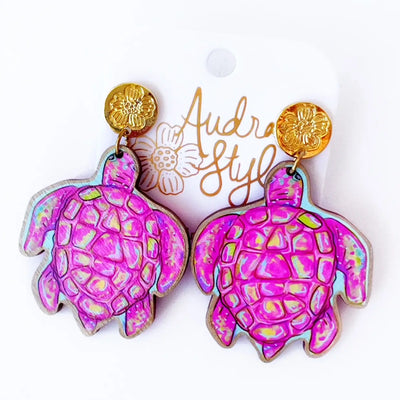 Sea Turtle Statement Earrings