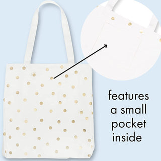 Kate Spade Gold Dot Canvas Tote