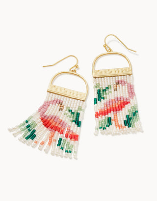 Bitty Bead Earrings Flamingo