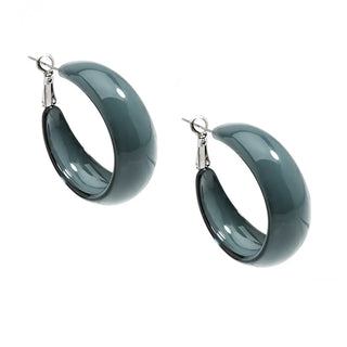 Mod Resin Hoop Earring