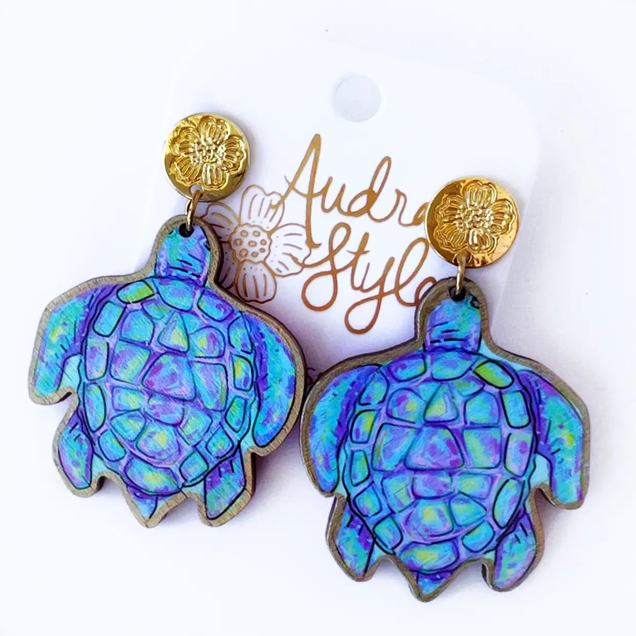 Sea Turtle Statement Earrings