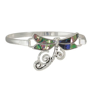 Periwinkle Dragonfly Abalone Bracelet