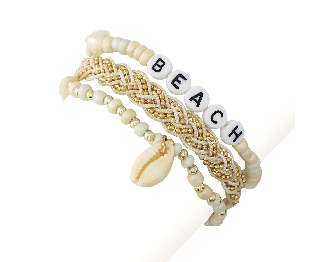 Periwinkle Beach Shell Set Bracelet