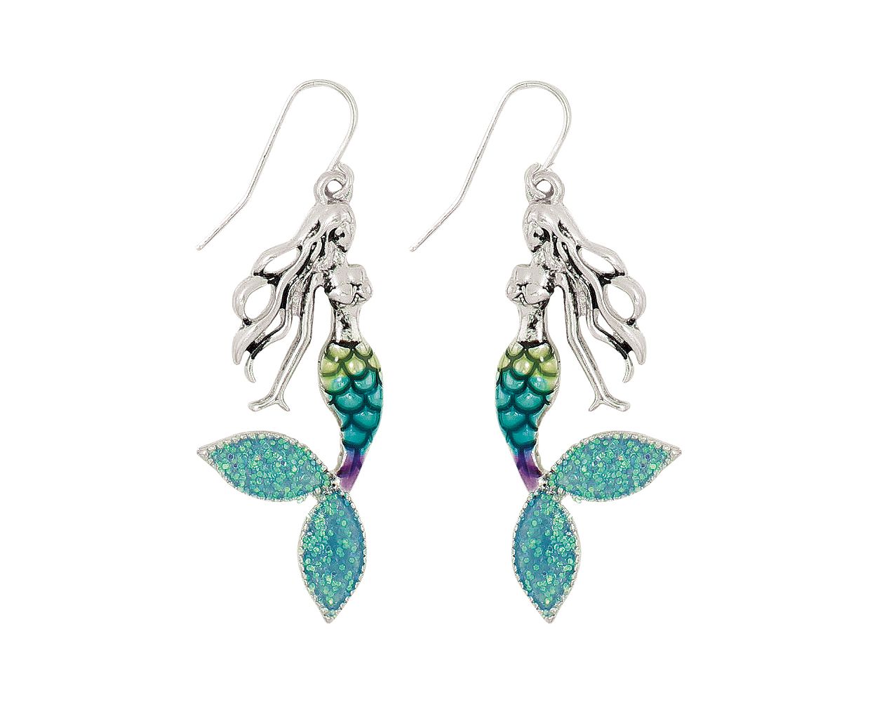 Periwinkle Blue Mermaid Earrings