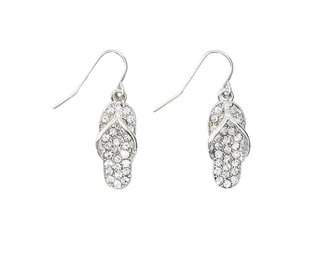 Periwinkle Silver Flip-Flop Earrings
