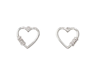 Heart Stud Periwinkle Earrings