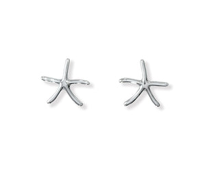 Periwinkle Silver Starfish Studs