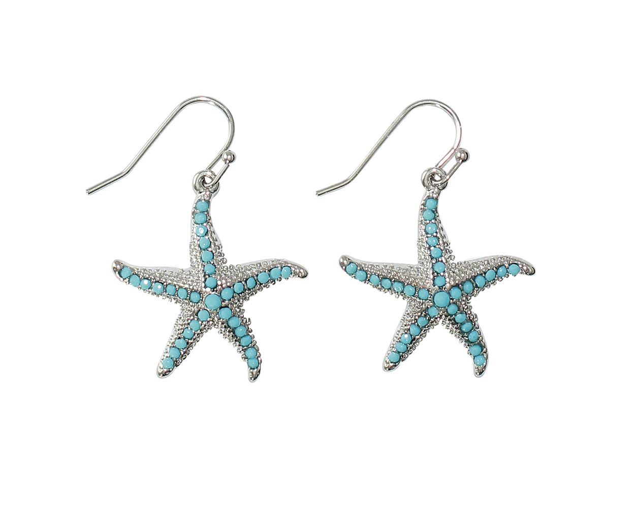 Periwinkle Blue Starfish Earrings