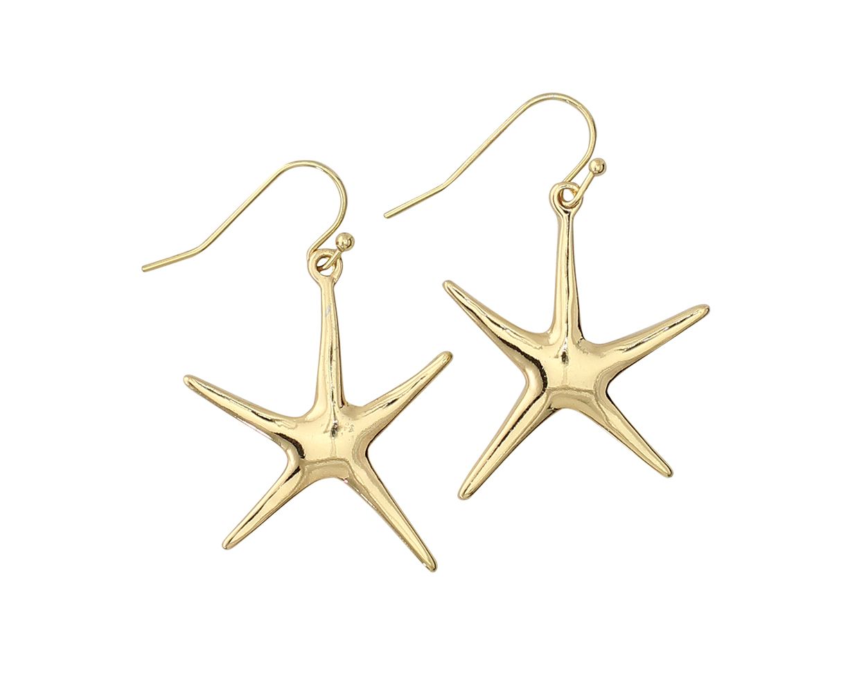 Periwinkle Gold Starfish Earring