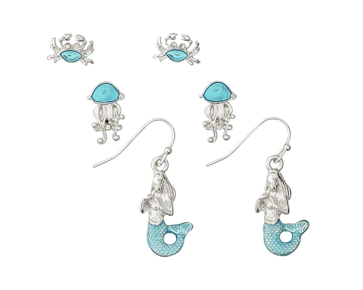 Periwinkle Jellyfish Set Earrings