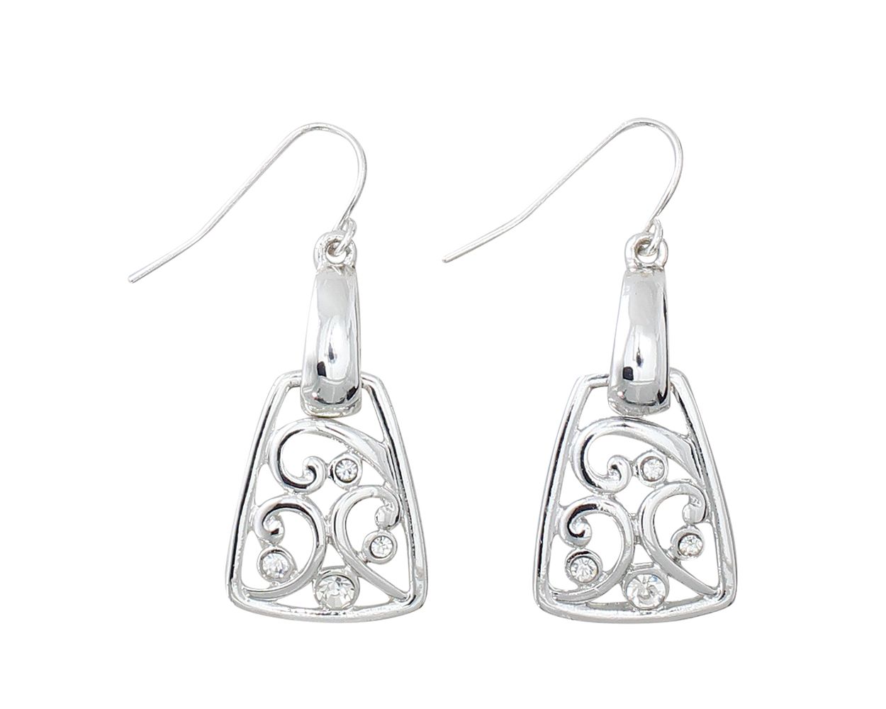 Silver Periwinkle Earrings