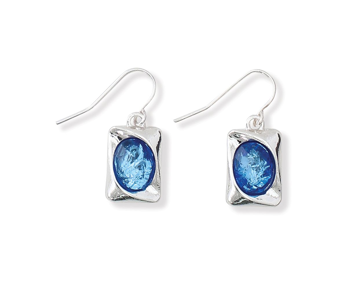 Blue Stone Periwinkle Earrings