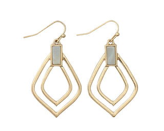 Burnished Gold Periwinkle Earrings