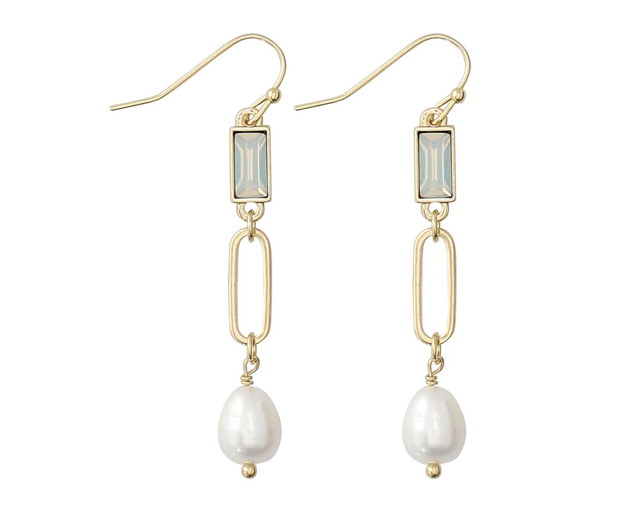 Pearl Drop Periwinkle Earrings