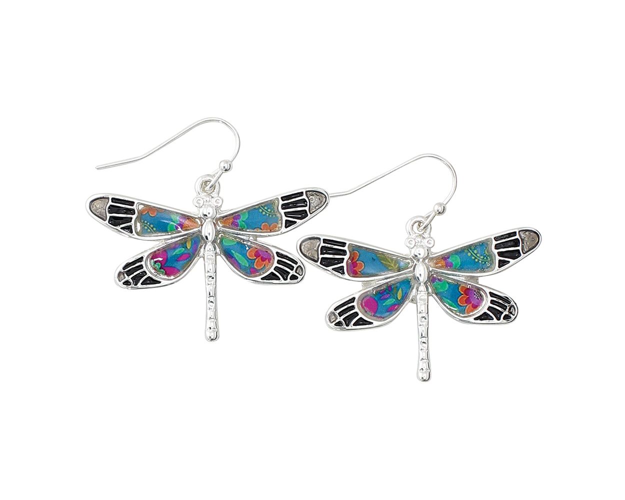 Periwinkle Dragonfly Earrings