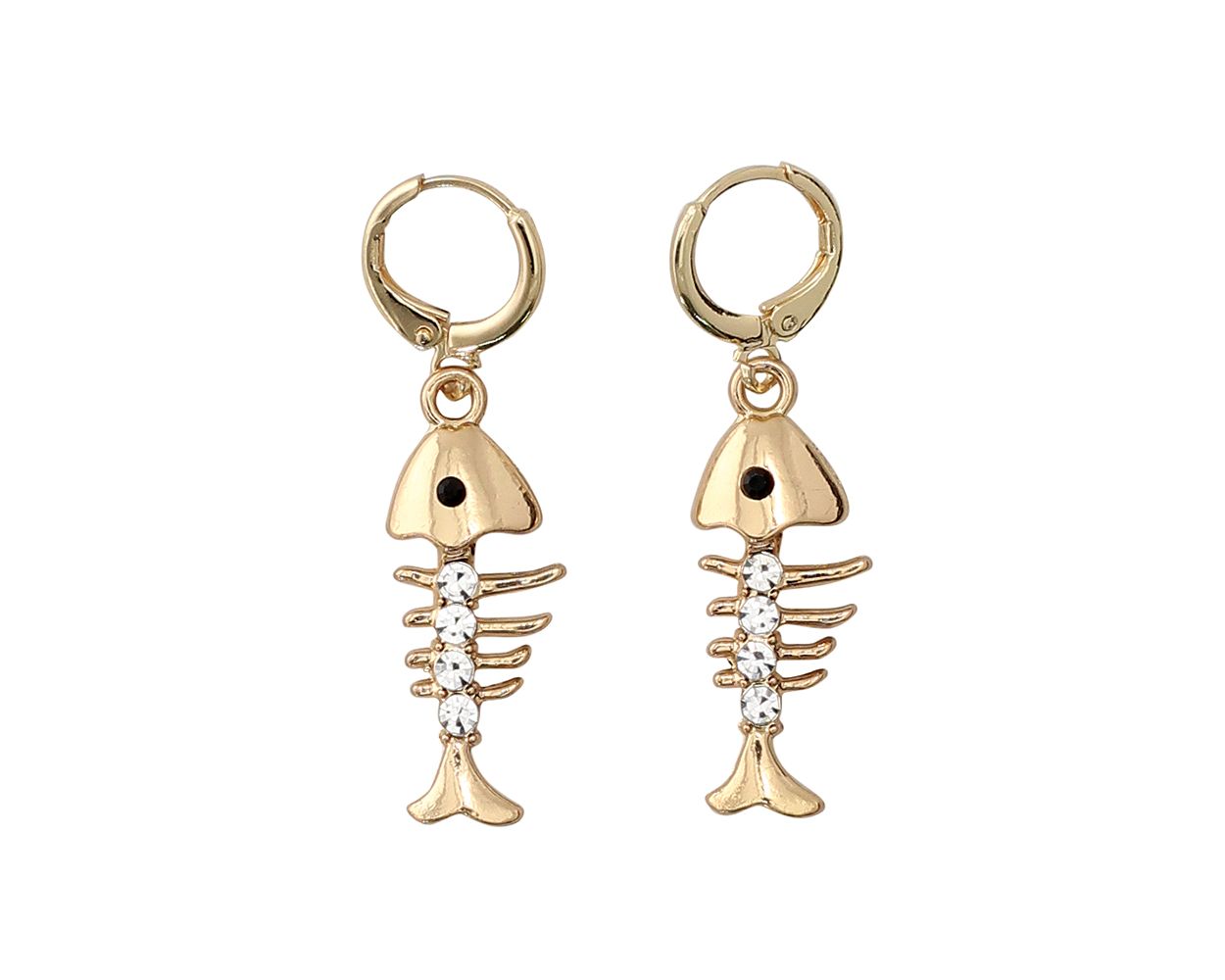 Periwinkle Gold Bonefish Earrings