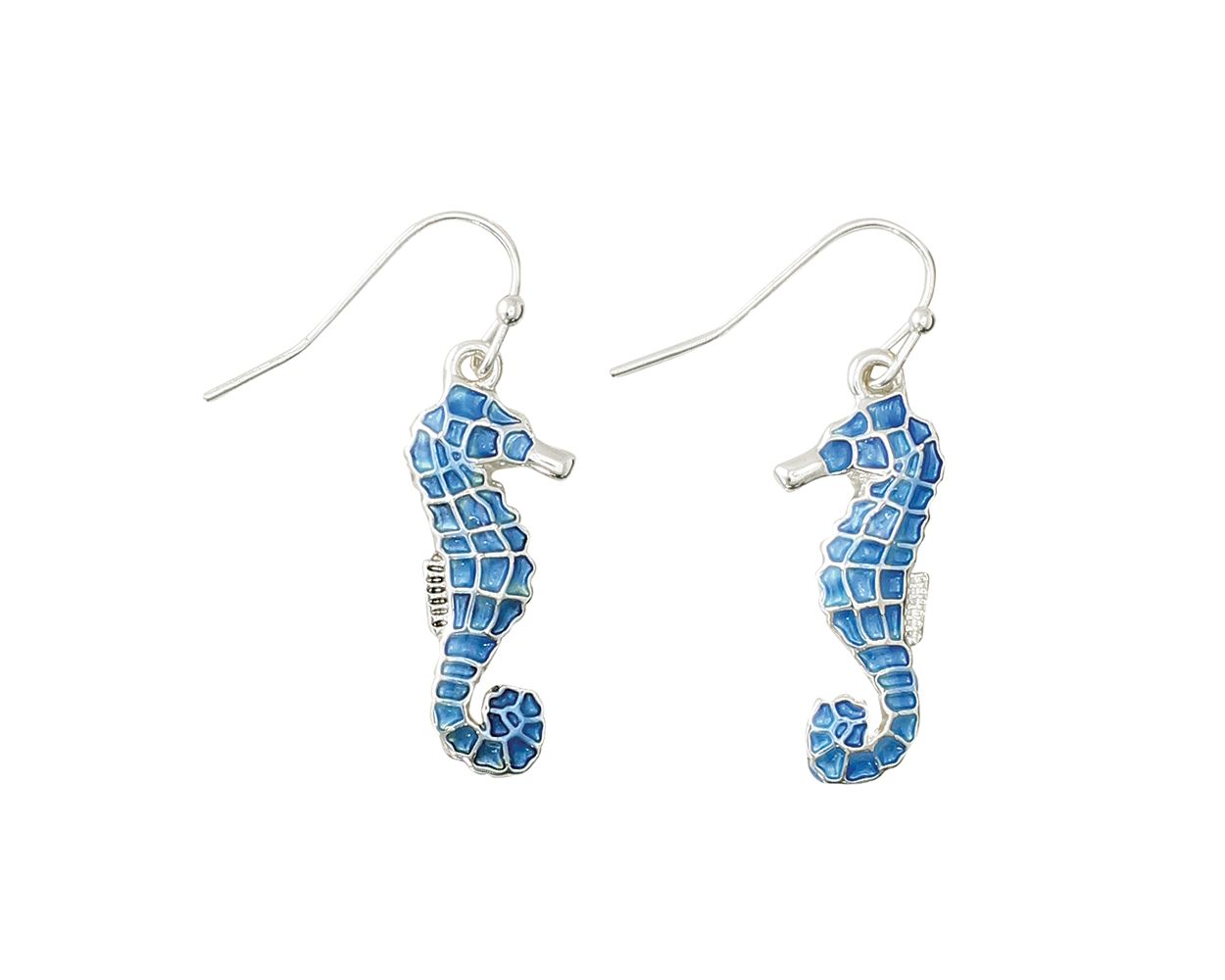 Periwinkle Blue Enamel Earrings