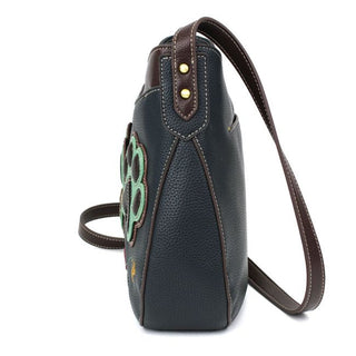 Chala Crescent Crossbody Paw Print Navy